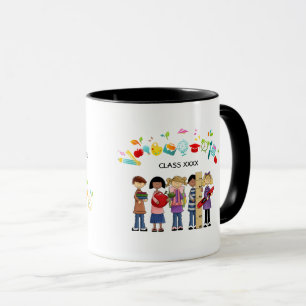 Mug Merci, professeur. Cadeau de nom personnalisé