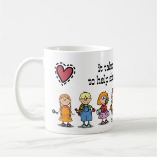 Mug Merci, professeur. Enfants de l'école et Citer des