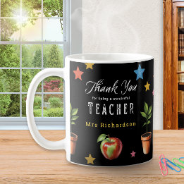 Mug Merci Professeur Tableau Noir Pomme Personnalisé