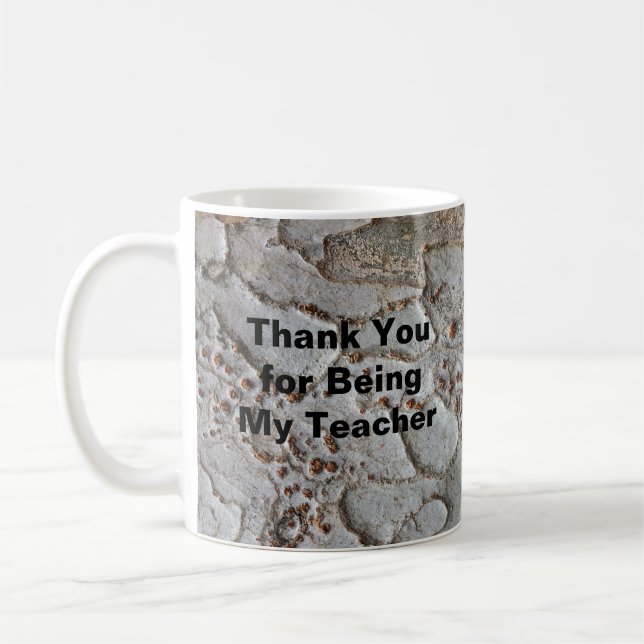 Mug Merci rustique Professeur Nature Photo Appréciatio (Gauche)