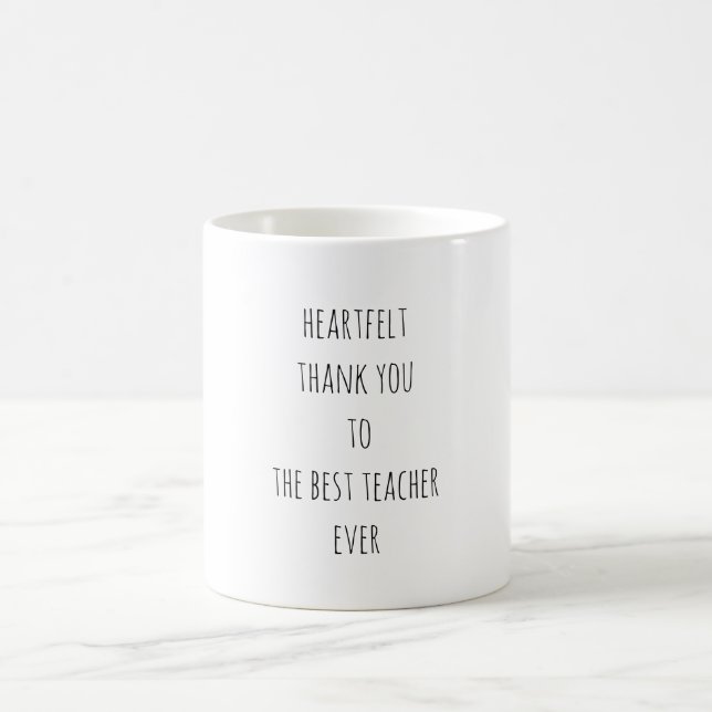 Mug Merci sincère au meilleur professeur jamais (Centre)