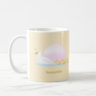 Mug Mère cane nageant avec sa famille