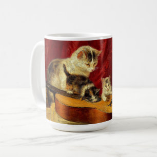 Mug Mère Chat et chatons Jouer avec la guitare