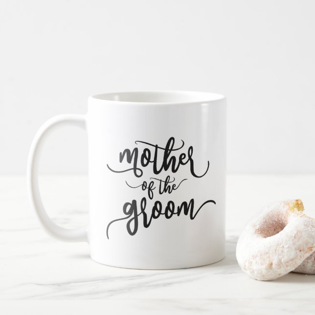 Mug Mère de la calligraphie Mariage Groom | Musique (Avec donut)