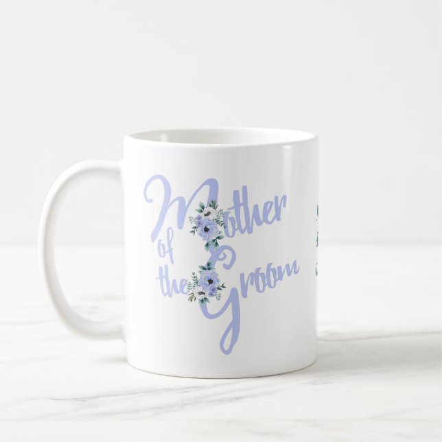 Mug Mère de la chambre Florale Lettre Mariage (Gauche)