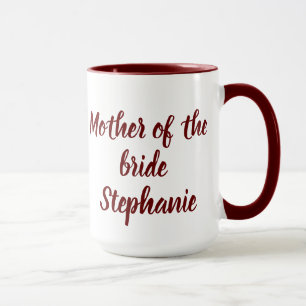 Mug Mère de la mariée Bourgogne Mariages de script
