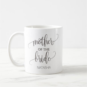 Mug Mère de la mariée Calligraphie Mariage Cadeau
