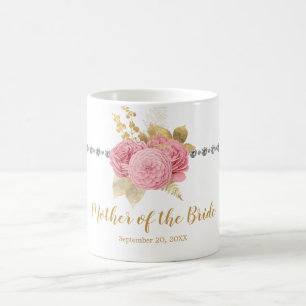 Mug Mère de la mariée Diamond Rose or Floral