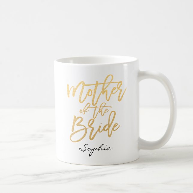 Mug Mère de la mariée Lettering Custom (Droite)