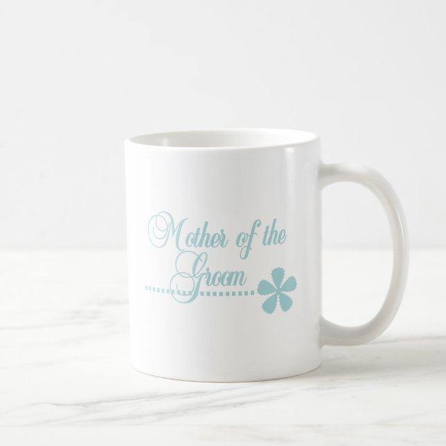 Mug Mère de l'élégance de Teal de marié (Droite)