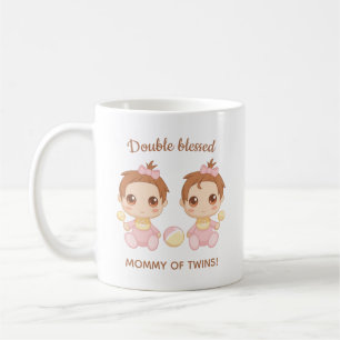 Mug Mère des jumeaux Bébés filles 88