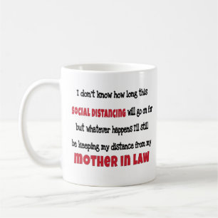 Mug  Mère en droit Distances sociales 