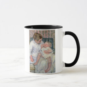 Mug Mère environ pour laver son enfant somnolent, 1880
