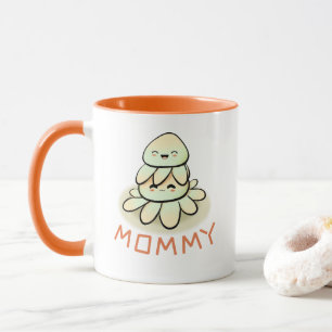 Mug mère et enfant kawaii pieuvre 
