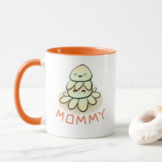Mug mère et enfant kawaii pieuvre