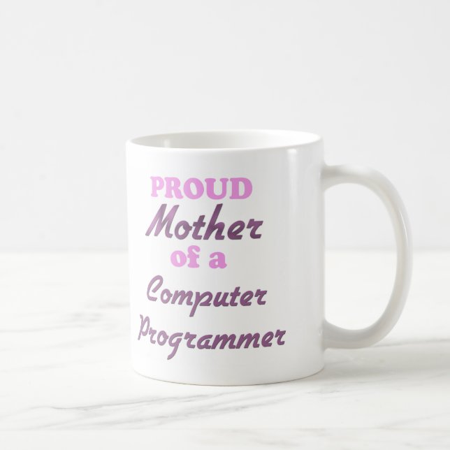 Mug Mère fière d'un informaticien (Droite)