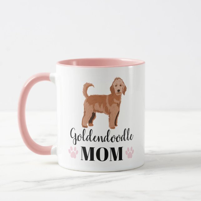 Mug Mère Goldendoodle avec photo personnalisée (Gauche)