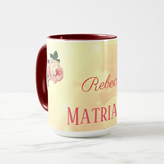 Mug Mère matriarche Rose personnalisée (Devant gauche)
