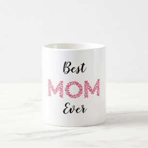 Mug Mère   Meilleure maman Jamais Coeurs roses Personn