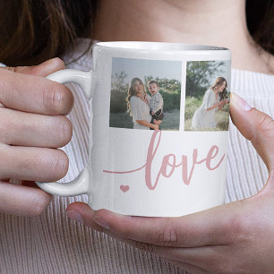Mug Mères Jour 5 photos vous aimez maman script rose