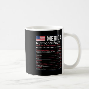 Mug Merica Nutrition Fact Amusant Amérique 4 juillet P
