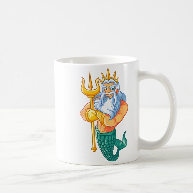 Mug Mermaid Security Shirt _ Funny Merman Swimming Gif (Droite)