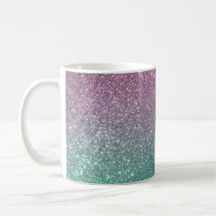 Mug Mermaid vert rose Parties scintillant étincelante 