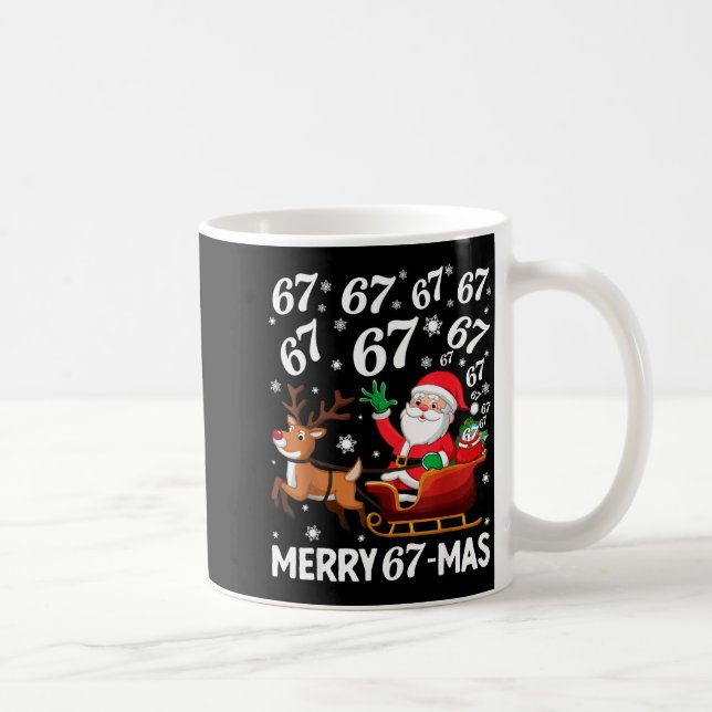 Mug Merry 67-mas Funny Christmas Six Seven Holiday Hum (Droite)