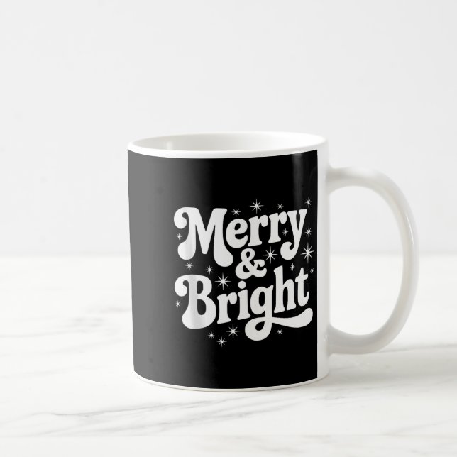 Mug Merry &amp; Bright Retro Christmas Groovy Holiday  (Droite)