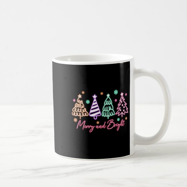 Mug Merry And Bright Tree Neon Christmas  (Droite)