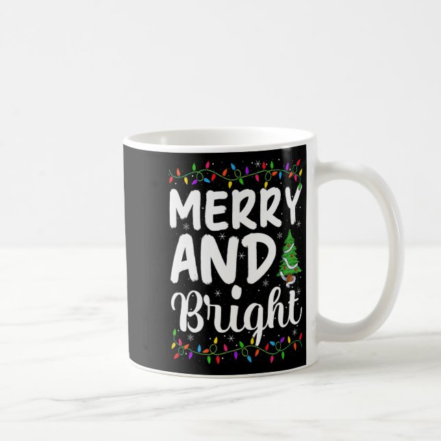 Mug Merry And Bright Xmas Lights Decor Holiday Christm (Droite)