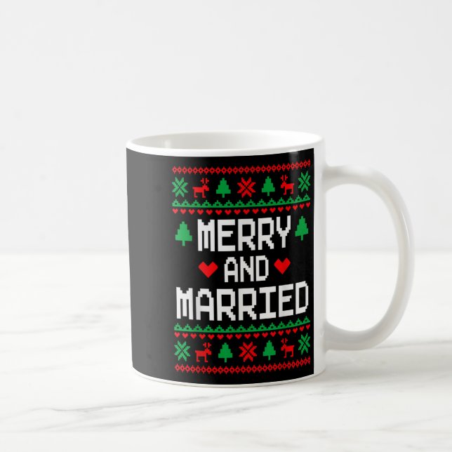 Mug Merry And Married Couples Matching Ugly Christmas  (Droite)