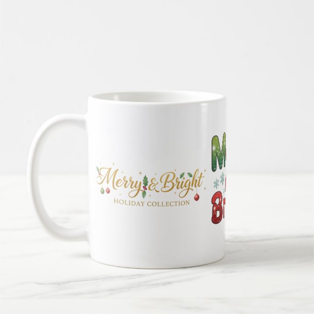 Mug Merry & Bright Holiday Collection Classique Christ (Gauche)