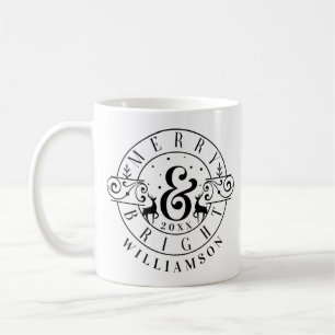 Mug Merry & Bright Reindeer Famille de vacances Crest
