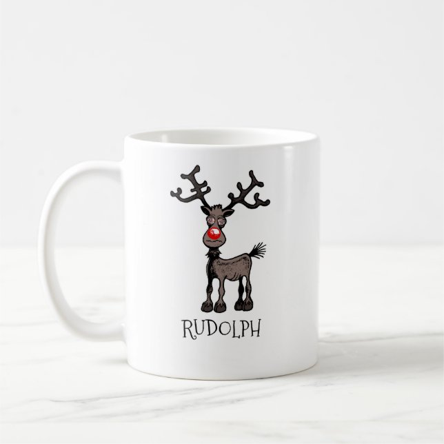 Mug Merry Christmas and Stressmas with Rudolph (Gauche)