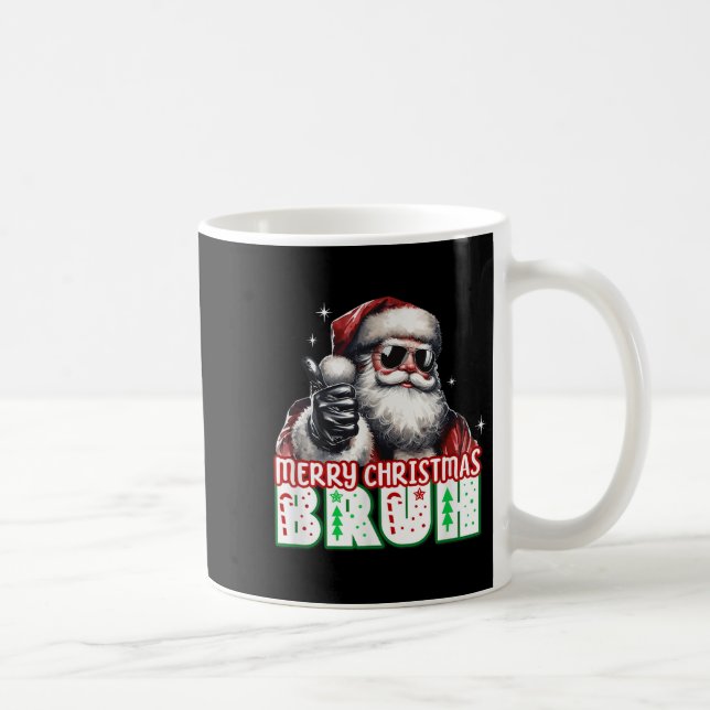 Mug Merry Christmas Bruh Thumbs Up Chill Santa Claus F (Droite)