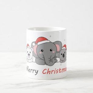 Mug Merry Christmas Christmas Animals Cute Animals Cof