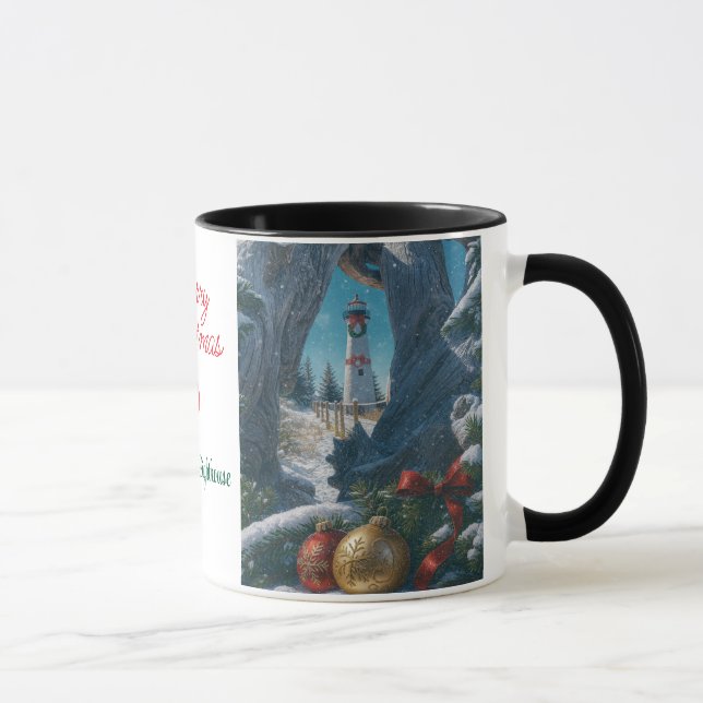 Mug Merry Christmas Crisp Point Lighthouses (Droite)