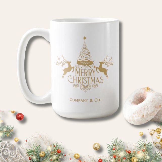 Mug Merry Christmas Custom Name for Corporate Team (Créateur téléchargé)