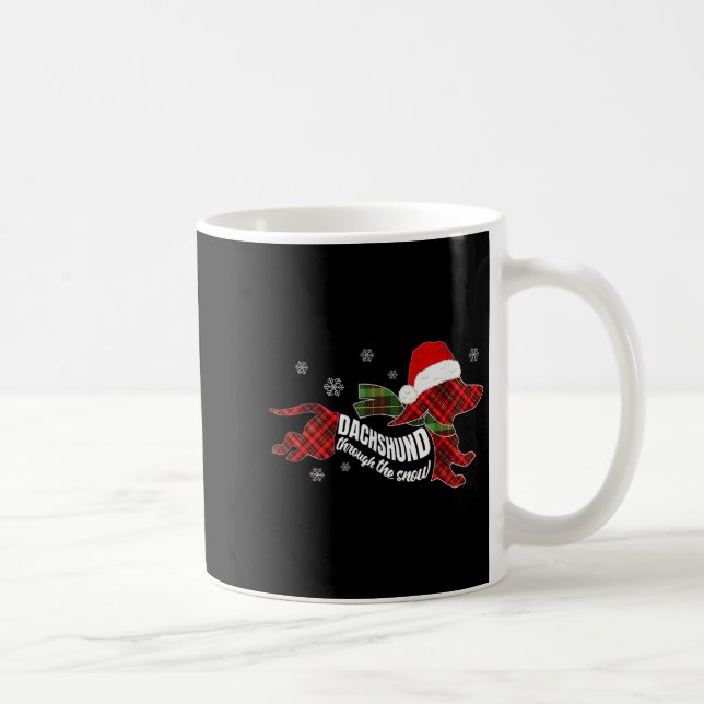 Mug Merry Christmas Dachshund Dog Through The Snow Pla (Droite)