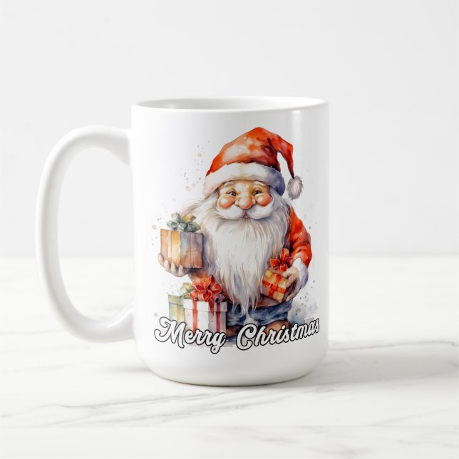 Mug Merry Christmas Festive Little Santa Claus (Gauche)