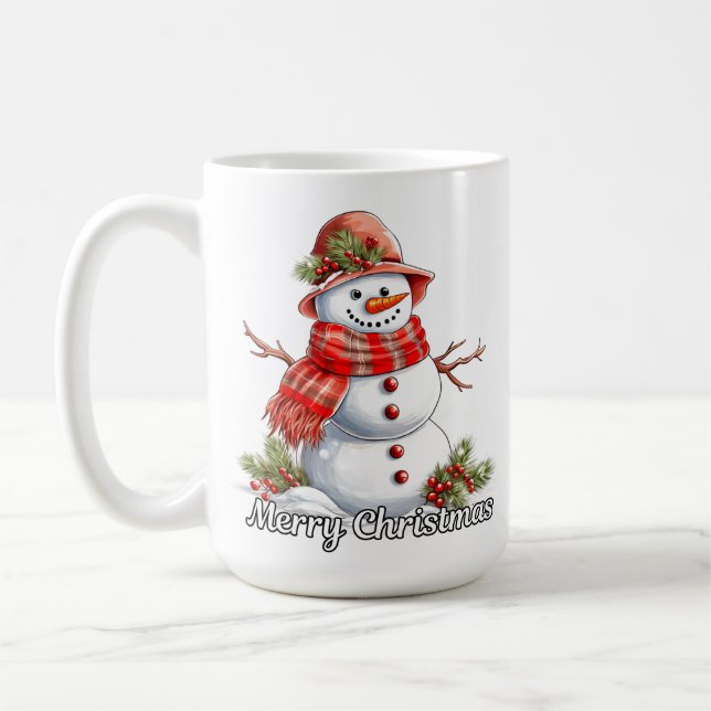 Mug Merry Christmas Festive Little Snowman (Gauche)