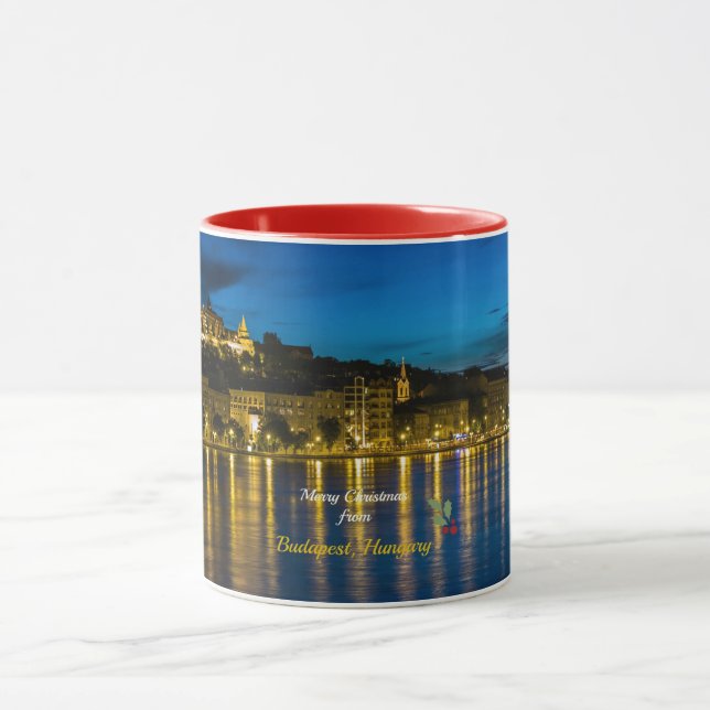 Mug Merry Christmas from Budapest, Hungary, (Centre)