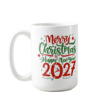 Merry Christmas Happy New Year 2026 Reindeer