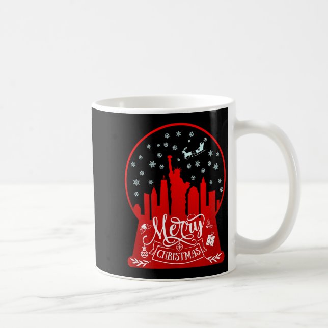 Mug Merry Christmas New York Skyline In Snow Globe Sno (Droite)