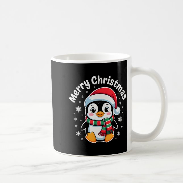 Mug Merry Christmas Penguin Cute Santa Hat Winter Holi (Droite)