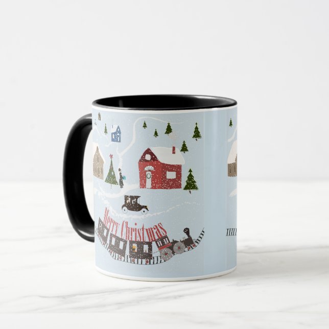 Mug Merry Christmas , rétro (Devant gauche)