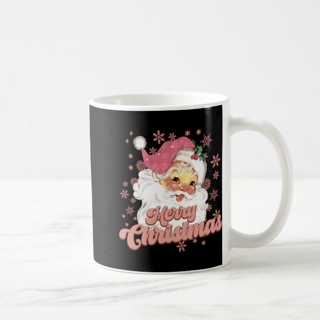 Mug Merry Christmas Retro Tygraphy Santa Nk Hat T Shir (Droite)