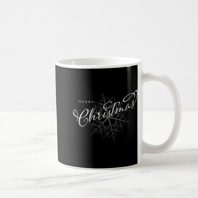 Mug Merry Christmas Silver Snowflake T Shirt  (Droite)