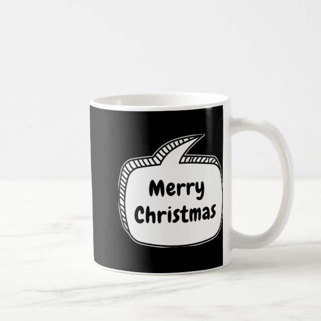 Mug Merry Christmas Speech Bubble Toddler T Shirt  (Droite)